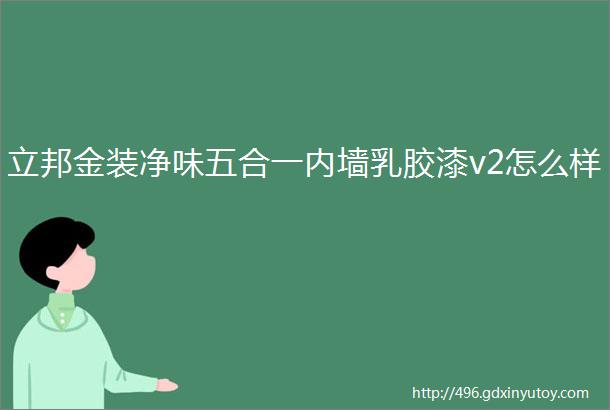 立邦金装净味五合一内墙乳胶漆v2怎么样